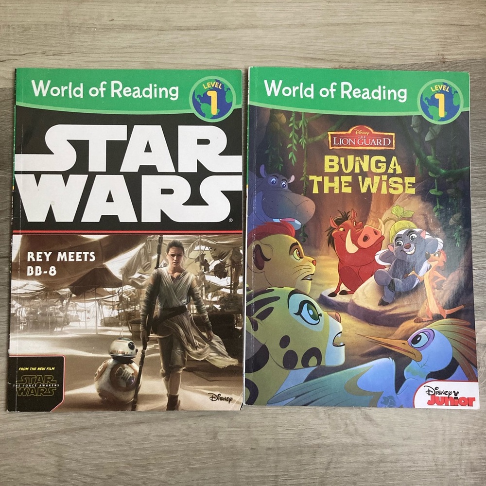 🟢 Disney Level 1 World of Reading Books